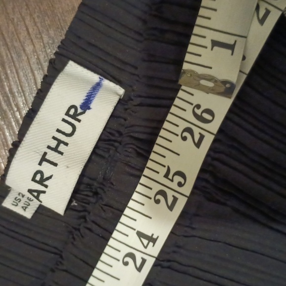 Arthur Black Gathered Pleated Ribbed Flare Leg Pants A6 - Picture 5 of 8